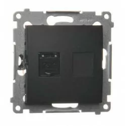 Simon54 Gniazdo komputerowe pojedyncze RJ45 D61.01/49 czarny