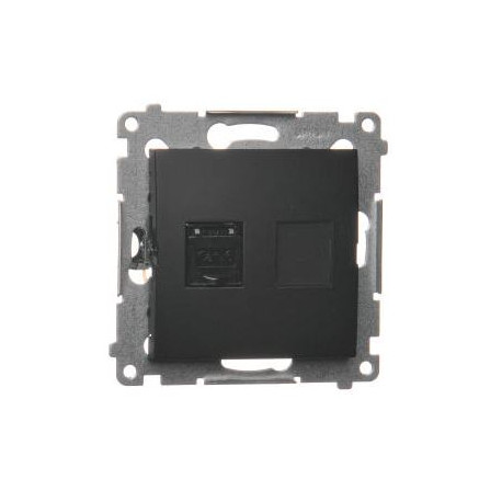 Simon54 Gniazdo komputerowe pojedyncze RJ45 D61.01/49 czarny
