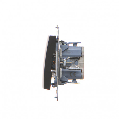 Simon54 Łącznik jednobiegunowy podświetlany DW1L.01/49 czarny