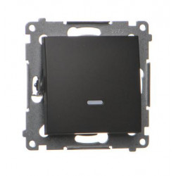 Simon54 Łącznik jednobiegunowy podświetlany DW1L.01/49 czarny