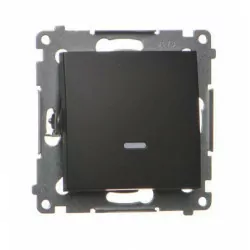 Simon54 Łącznik jednobiegunowy podświetlany DW1L.01/49 czarny