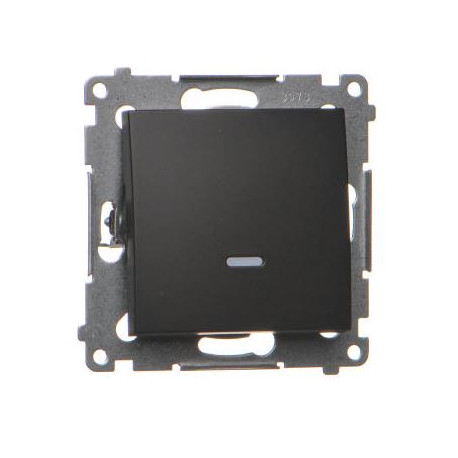 Simon54 Łącznik jednobiegunowy podświetlany DW1L.01/49 czarny