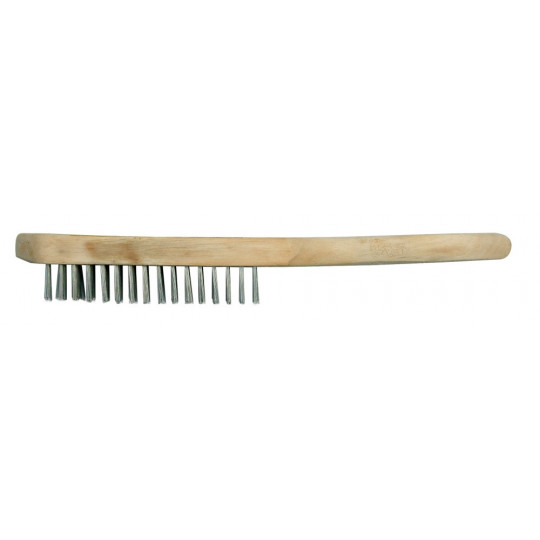 Wire brush 5-row steel wire with wooden handle VOREL