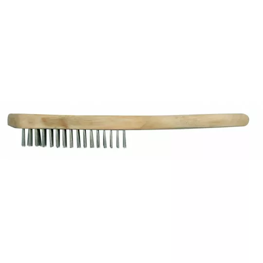 Wire brush 5-row steel wire with wooden handle VOREL