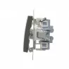 Simon54 LED-illuminated double staircase switch DW6/2L.01/46 brown