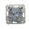 Simon54 LED-illuminated double staircase switch DW6/2L.01/46 brown