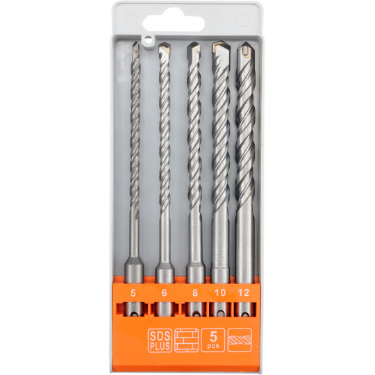 SDS Plus S4/5-6-8-10-12 mm concrete drills set of 5 pieces VOREL