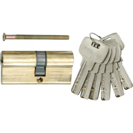 Brass cylinder 67 mm 6 keys 31/36 Vorel