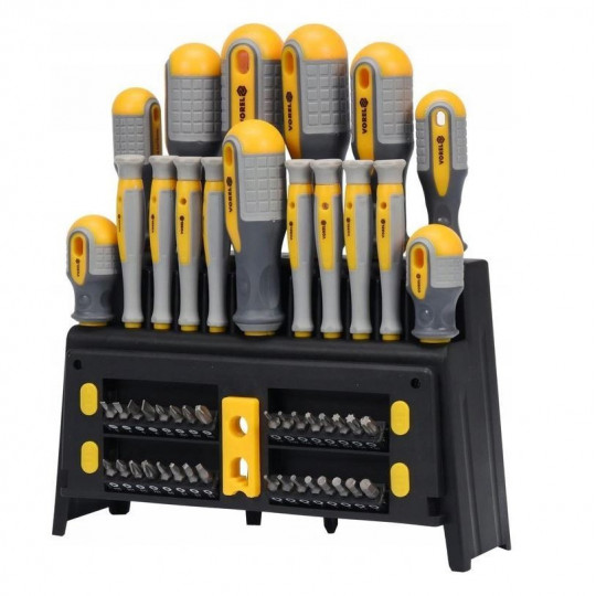 Set of screwdrivers 50 pieces+ stand VOREL