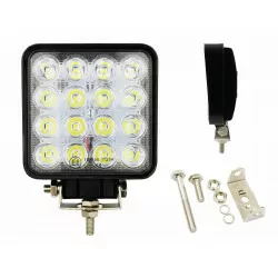 Lampa robocza 16LED 48W kwadratowa WL5048 12/24V