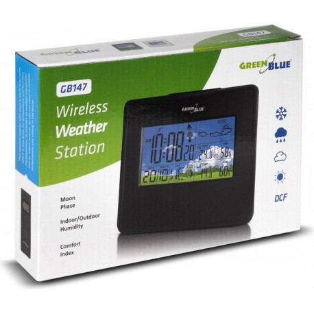 Stacja pogodowa bezprzewodowa biała Green Blue