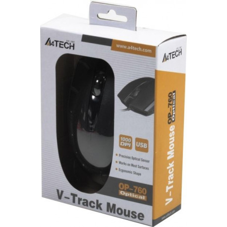 Mysz opt.przew. A4TECH OP-760 USB Black-7397