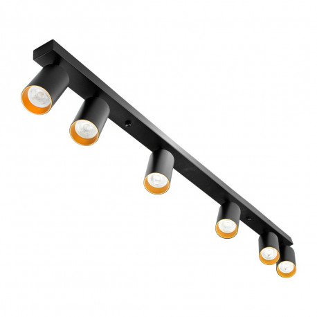 Lampa listwa ERIS SPOT 6 TUBA czarno-złota 6xGU10-8926