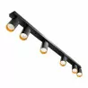 Lampa listwa ERIS SPOT 6 TUBA czarno-złota 6xGU10 LUMILED