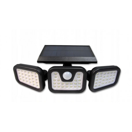 Lampa naświetlacz solarny 3xLED 15W CW IP65 PIR LUMILED