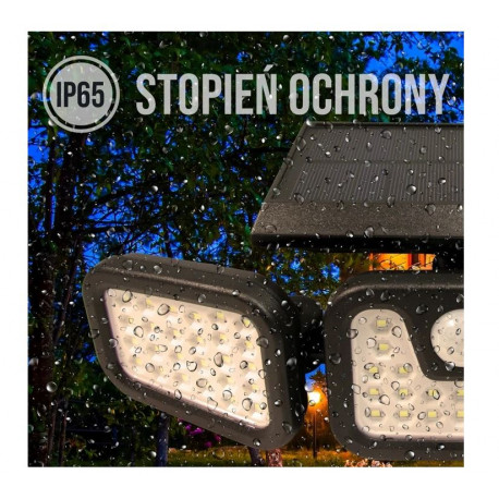 Lampa naświetlacz solarny 3xLED 15W CW IP65 PIR LUMILED