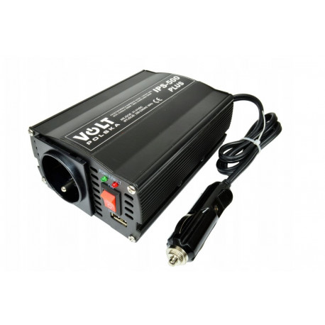 Przetwornica 24V/230V + USB IPS500 300W/500W VOLT