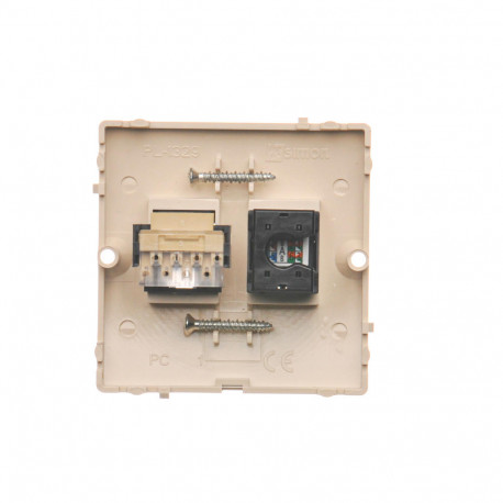 Basic Gniazdo kom.RJ45+tel.RJ11 BMF5T.02/12 beżowy-634