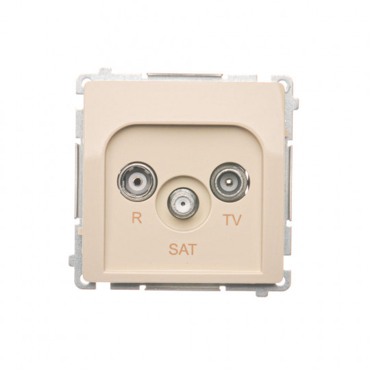 Antenna outlet R-TV-SAT terminal/terminal, attenuation 1dB beige SIMON