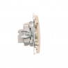 Antenna outlet R-TV-SAT terminal/terminal, attenuation 1dB beige SIMON