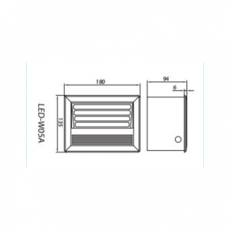 Oprawa kwadrat 27LED W05A-GR 230V 5,5W APOLLO