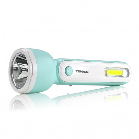 Latarka LED TS-1854 mietowa akumulatorowa 3W+1COB Tiross