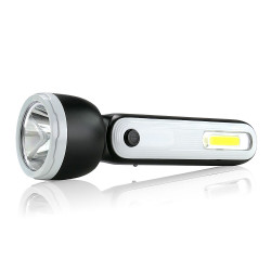 Latarka LED TS-1854 czarna akumulatorowa 3W+1COB Tiross