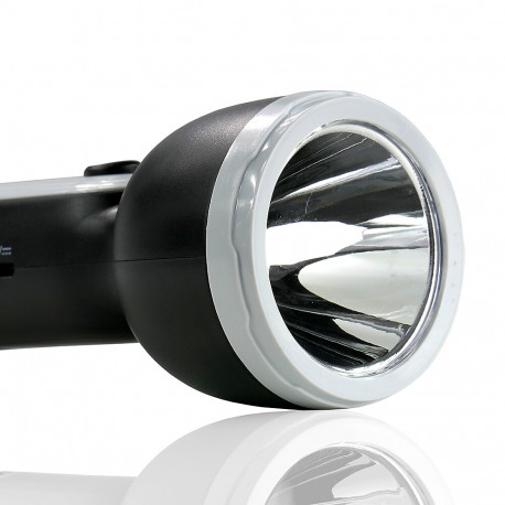 Latarka LED TS-1854 czarna akumulatorowa 3W+1COB Tiross