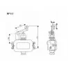 MP0-5 limit switch in metal housing with telescopic actuator PROMET