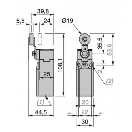 Wyłącznik krańcowy 1R/1Z XCKN2118G11 Schneider