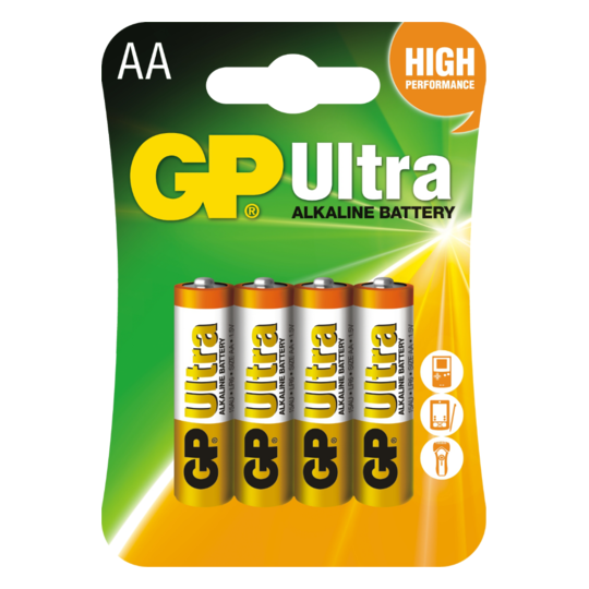 GP Ultra Alkaline AA 1.5V LR6 4 pieces GP battery