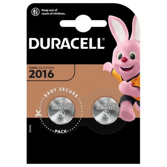 Baterie Duracell DL 2016 3V BL2 blister 2 sztuki