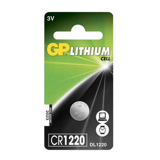 GP Lithium Cell 3V CR1220 1 piece CR1220-7C5 GP battery