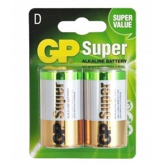 GP Super Alkaline 1.5V LR20 2 piece battery