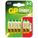 Bateria GP Super 1,5V AAA LR03 opakowanibe 6 sztuk 4+2 Extra GP