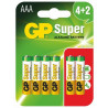 GP Super 1.5V AAA LR03 battery 6 pieces 4+2 Extra GP battery