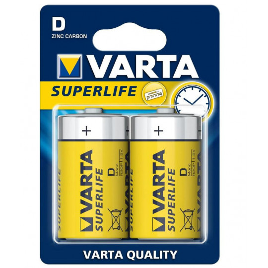 VARTA R20 Superlife 1.5V blister battery 2 pieces VARTA