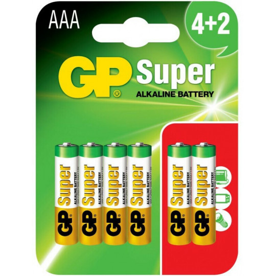 Bateria GP Ultra Alkaline 1,5V LR3 opakowanie 6 sztuk AAA GP