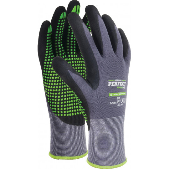 NITRILE FLEX DOTS nylon gloves size 8" S-76317