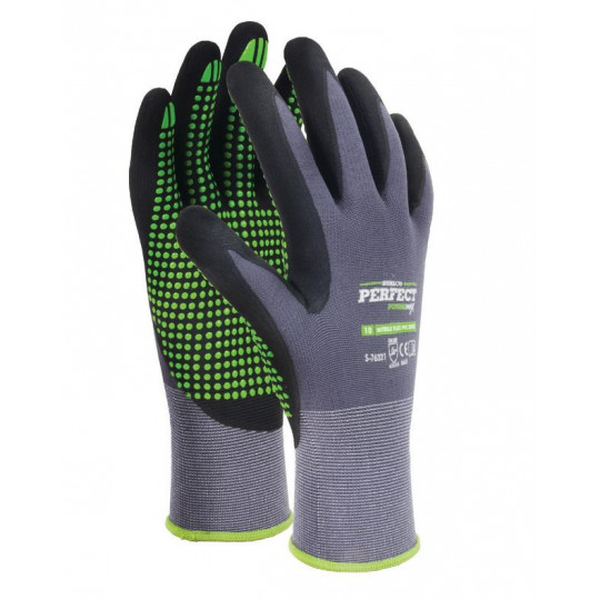 NITRILE FLEX DOTS nylon gloves size 9" S-76319 STALCO