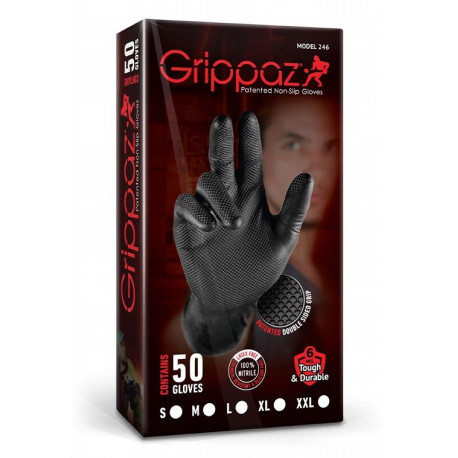 Rękawice Nitrax Grip rozmiar M 8" czarne S-76345 STALCO