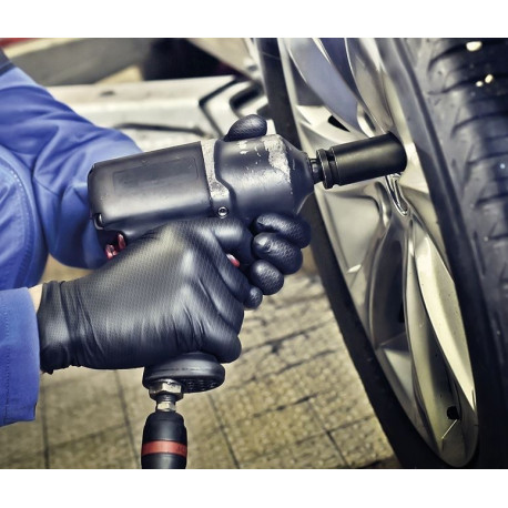 Rękawice Nitrax Grip rozmiar M 8" czarne S-76345 STALCO