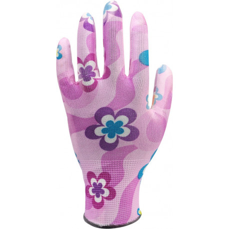 Rękawice ogrodowe  rozmair 8''- jasny róż 74125 FLO