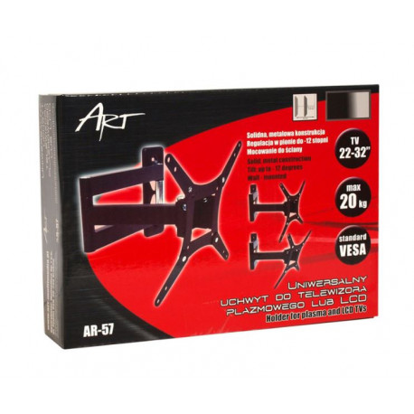Uchwyt do TV 17-32" regulowany pion-poziom 20 kg AR-57 ART