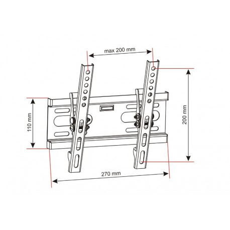 Uchwyt do TV 14-42" regulacja w pionie AR-46 ART