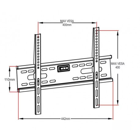 Uchwyt do TV 23-55'' 60 kg AR-33 brak regulacji ART