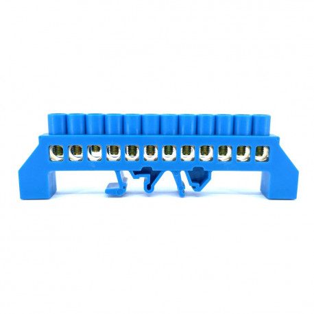 Szyna izolowana niebieska 12P DIN 8x12 NPE-B8-12 Tracon