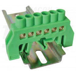 Szyna izolowana zielona 4P DIN 6x9 NPE-G6-4 Tracon