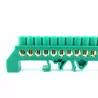 Szyna izolowana zielona 12P DIN 8x12 NPE-G8-12 Tracon