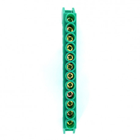 Szyna izolowana zielona 12P DIN 8x12 NPE-G8-12 Tracon